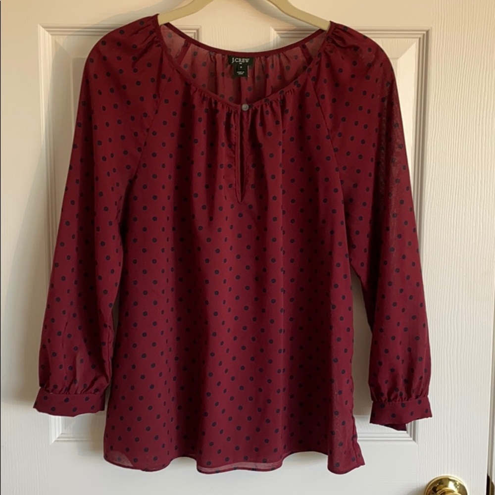 J. Crew Factory Polka Dot Blouse
